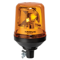 Narva 12/24V Optimax Rotating Beacon Pipe Mount Base, Amber