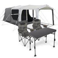 Dometic 8-Person Camping Bundle; Santorini 4x8 Tent, Element Table & 2 x Duro 180 Ore Chair