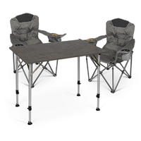 Dometic 2 x Duro 180 Ore Chairs with Zero Concrete Medium Camping Table