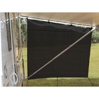 Camec Privacy End Caravan 2.1m x 1.8m with Ropes & Pegs Black