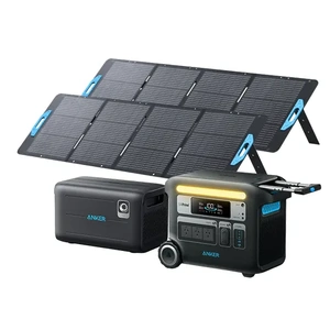 Anker SOLIX F2000 Portable Power Station, Expansion Battery and 2x 200W Solar Panel