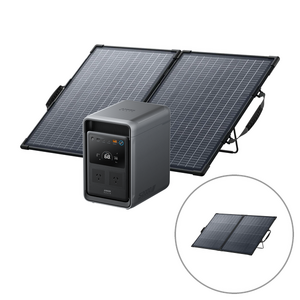 Anker SOLIX S2000 Portable Power Station and 100W Solar Panel Bundle