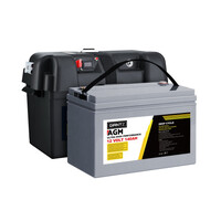 Giantz 12V 140Ah AGM Deep Cycle Battery with Battery Box