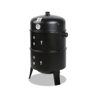 Grillz 3-in-1 Black Charcoal BBQ Smoker