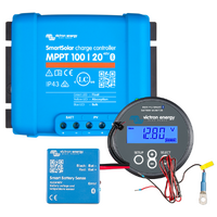 Victron SmartSolar Bundle with SmartSolar MPPT 100/20 with BMV-712 Smart Battery Monitor & Sense Cables