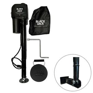 Black Jack MINI Electric Trailer Jack Bundle with Folding Foot