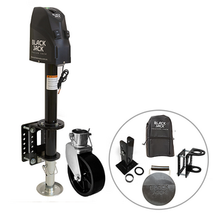Black Jack MAXI Electric Trailer Jack Bundle with Jockey Wheel