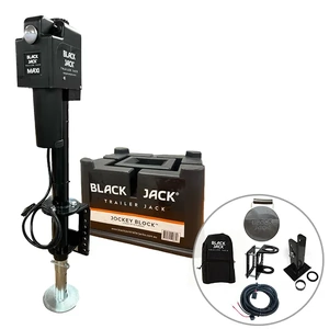 Black Jack MAXI Electric Trailer Jack Bundle with Harness kit & Jockey Block