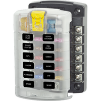 Blue Sea ST Blade Fuse Block 12 Circuits with Cover