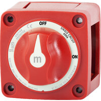 Blue Sea m-Series Red Mini On-Off Battery Switch with Knob