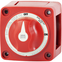 Blue Sea m-Series Red Mini Off-On Battery Switch with Knob