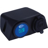 Baintech DC 12V LCD Meter + Ciga Socket with Surface Mount Double