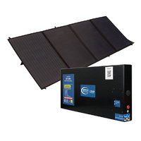 Baintech 12V 110Ah Slim Lithum Battery With 200W Solar & Built In 20A DC-DC Charger 5M Install Kit And Bracket