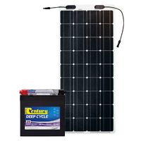 Century 55Ah AGM Deep Cycle Battery Bundle with eArc 100W Flexible Solar Panel