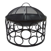 Wildtrak Round Outdoor Fire Pit with Cover, 58x51cm