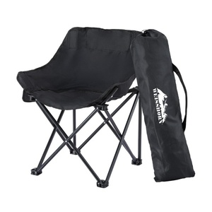 Weisshorn Folding Camping Moon Chair Weight Capacity 120kg - Black