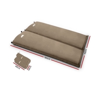 Weisshorn Self Inflating Double Mattress, Coffee