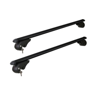 DZ Universal Car Roof Rack Cross Bars Aluminium Black Adjustable 108cm Load Carrier 90kgs