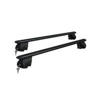 DZ Universal Car Roof Rack Aluminium Cross Bars Adjustable 126cm Black Upgraded