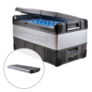 myCOOLMAN 105 Litre Portable Fridge Freezer + 15Ah Power Pack Bundle