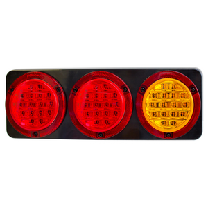 Supex Combination Rear Lamps, Stop/Tail/Indicator with Black Base
