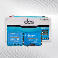 DCS 12V 200Ah Slim Line Lithium Battery Bundle with Victron SmartSolar MPPT 75/15 & Smart 30A DC-DC Charger