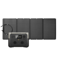 EcoFlow River 2 MAX Portable Power Station (42Ah@12V) Bundle with 160W Monocrystalline Folding Solar Panel
