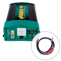 Enerdrive 2000W 24V Pure Sine Wave Inverter and RCD & AC Transfer Switch with DC Cable Pack