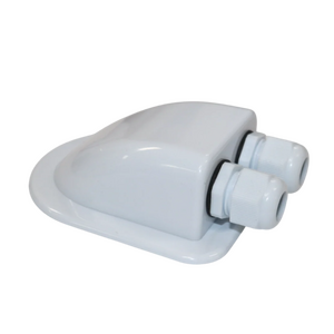 Cable Entry Cover - 2 Gland White Lightweight ABS