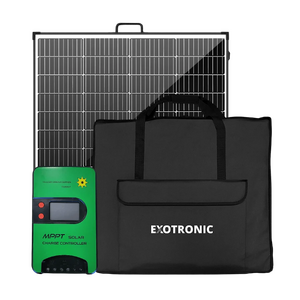 Exotronic 200W Portable Folding Solar Panel with 20A MPPT Solar Controller