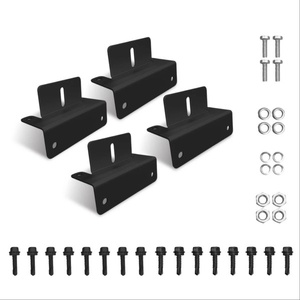 Adjustable Black Aluminium Solar Panel Bracket, Pack of 4