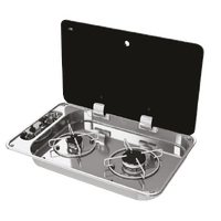 NCE CAN 2 Burner Rectangular Hob-Unit with Manual Ignition