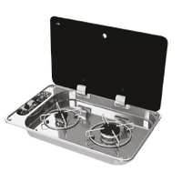 NCE CAN 2 Burner Rectangular Hob-Unit with Piezzo Ignition