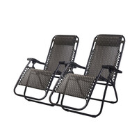 DZ Grey Zero Gravity Outdoor Reclining Chairs - set of two