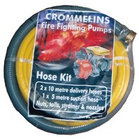 Crommelins Fire Fighting Hose Kit for 1.5" Pump, Delivery & Suction Hoses with fittings