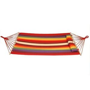 Wildtrak Brazilian Style Garden Hammock with Pillow & Wooden Bars