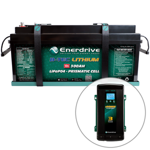 Enerdrive B-TEC 300Ah Lithium Battery & 60A AC Charger Bundle