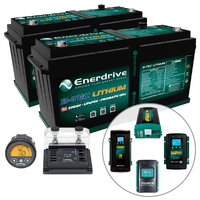 Enerdrive B-TEC 2 x 200Ah Lithium Battery, Charger, Inverter, Monitor & MPPT Bundle