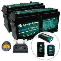 Enerdrive B-TEC 2 x 200Ah Lithium Battery, Charger, Inverter & Monitor Bundle