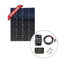 Enerdrive 150W Squat Solar Panel with Installation Kit