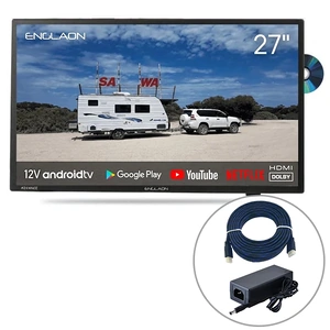 Englaon 27’’ Full HD Android Smart 12V TV with Built-in DVD player & Chromecast