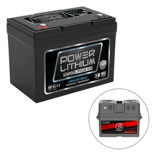Power Lithium 12V 110Ah Battery with Multi-Function Battery Box with LED light Bundle