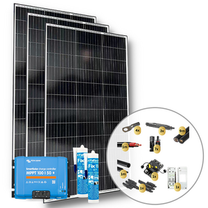 Exotronic 3 x 180W Solar Panel with Victron SmartSolar MPPT 100/50 Charge Controller & Wiring Kit