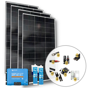 Exotronic 4 x 180W Solar Panel with Victron SmartSolar MPPT 100/50 Charge Controller & Wiring Kit