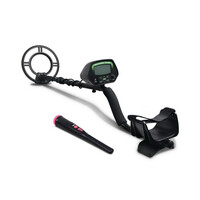 Weisshorn Black Metal Detector with Pinpointer & LCD Screen