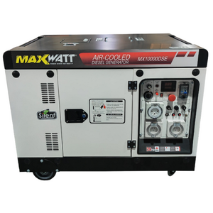 MaxWatt 10kVA Silent Diesel Generator with Electric Start & 2 Wire Auto Start
