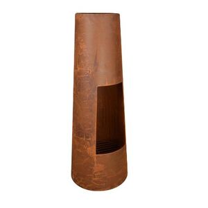 Wildtrak Tardis Round Rustic Fire Place, 38x38x100cm