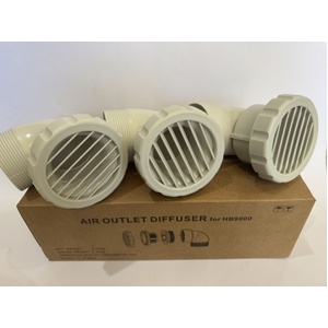 Cool-J Air Outlet for HB9000 Underbunk Air Conditioner, White