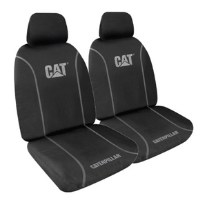 CAT FX Design Checkerplate Black Heavy Duty 9oz Polyester Canvas Seat Covers, Size 30