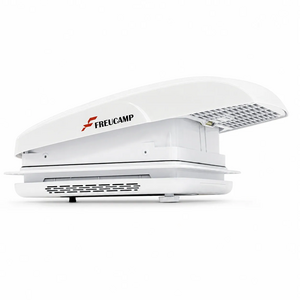 Freucamp Plus Fan with Rain Dome / Thermostat / LED / Blind (356mmx356mm)